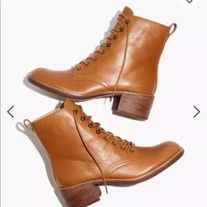 Madewell Patti lace up bootie 8.5 brown